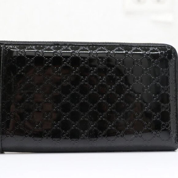 GUCCI Microguccissima Vernice Patent Leather Continental Wallet - Picture 1 of 10